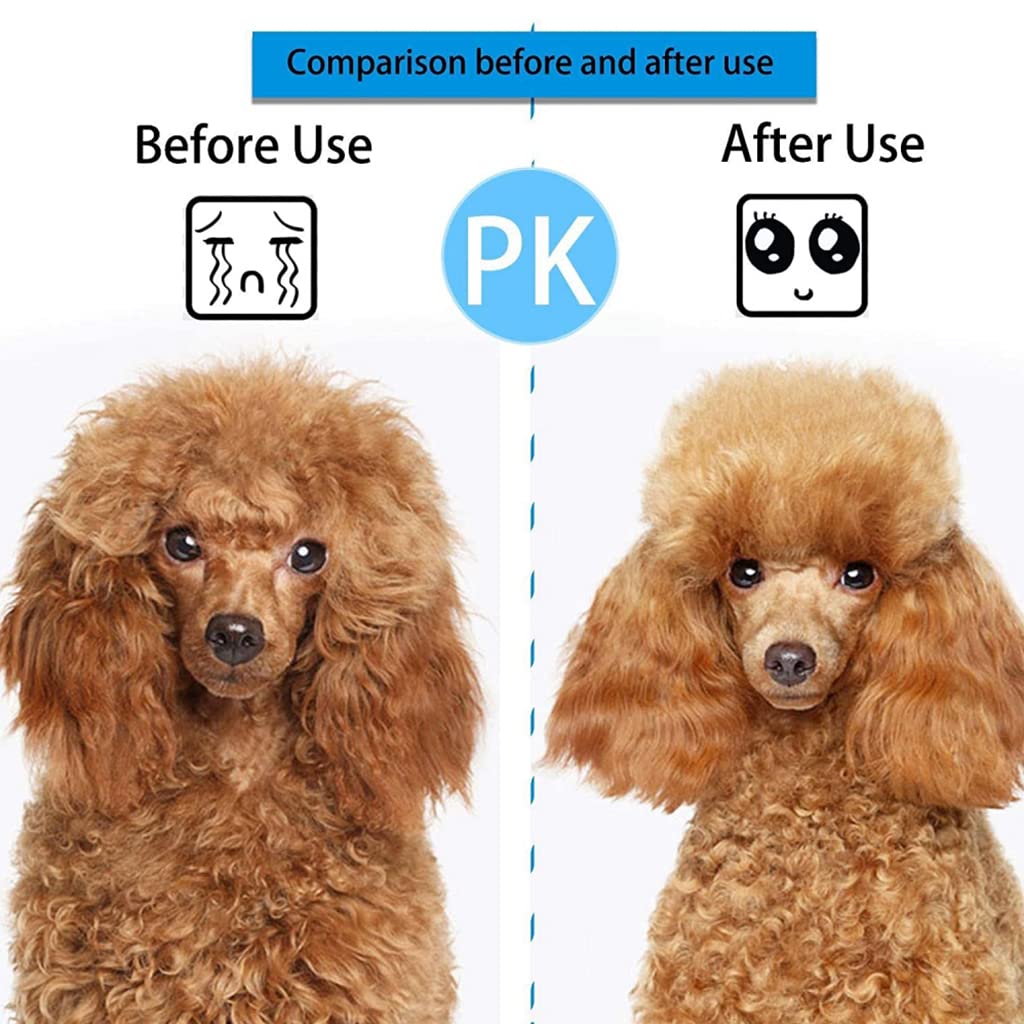 Qpets Slicker Dog Comb for Grooming and Cleaning Loose Fur featuring 7.48 in Head | Blue 2PCS