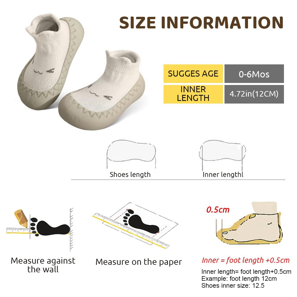 SNOWIE SOFT Winter Baby Shoes for 6–12 Months with Anti Skid Rubber Sole and Plush Liner