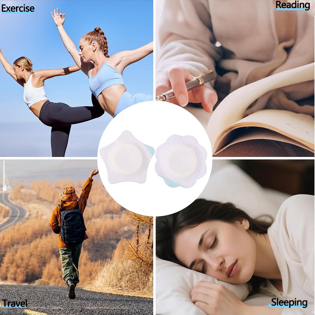 ZIBUYU Castor Oil Belly Wraps for Navel Care with Leakproof Layer and 60 Star & Flower Pads