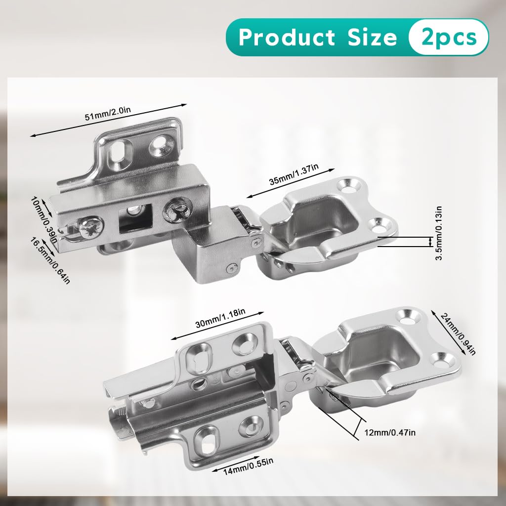Serplex Door Hinges for Flip Up and Lift Up Cabinets with Soft Close Zinc Alloy Design | 2 Pcs Set