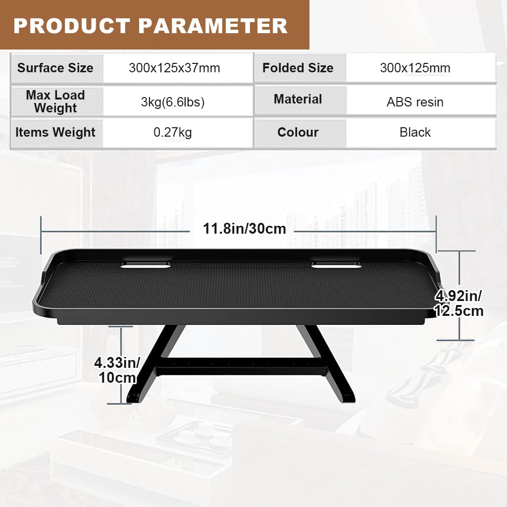 HASTHIP Screen Top Shelf for TV and Monitor with Triangle Stand | ABS Tray and Cable Hole
