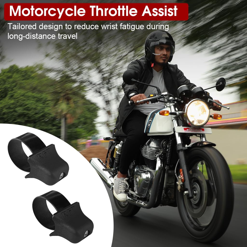 STHIRA Throttle Lock Cruise Control for 7/8 in Handlebar featuring Throttle Assist | 2PCS Set for Long Motorcycle Rides