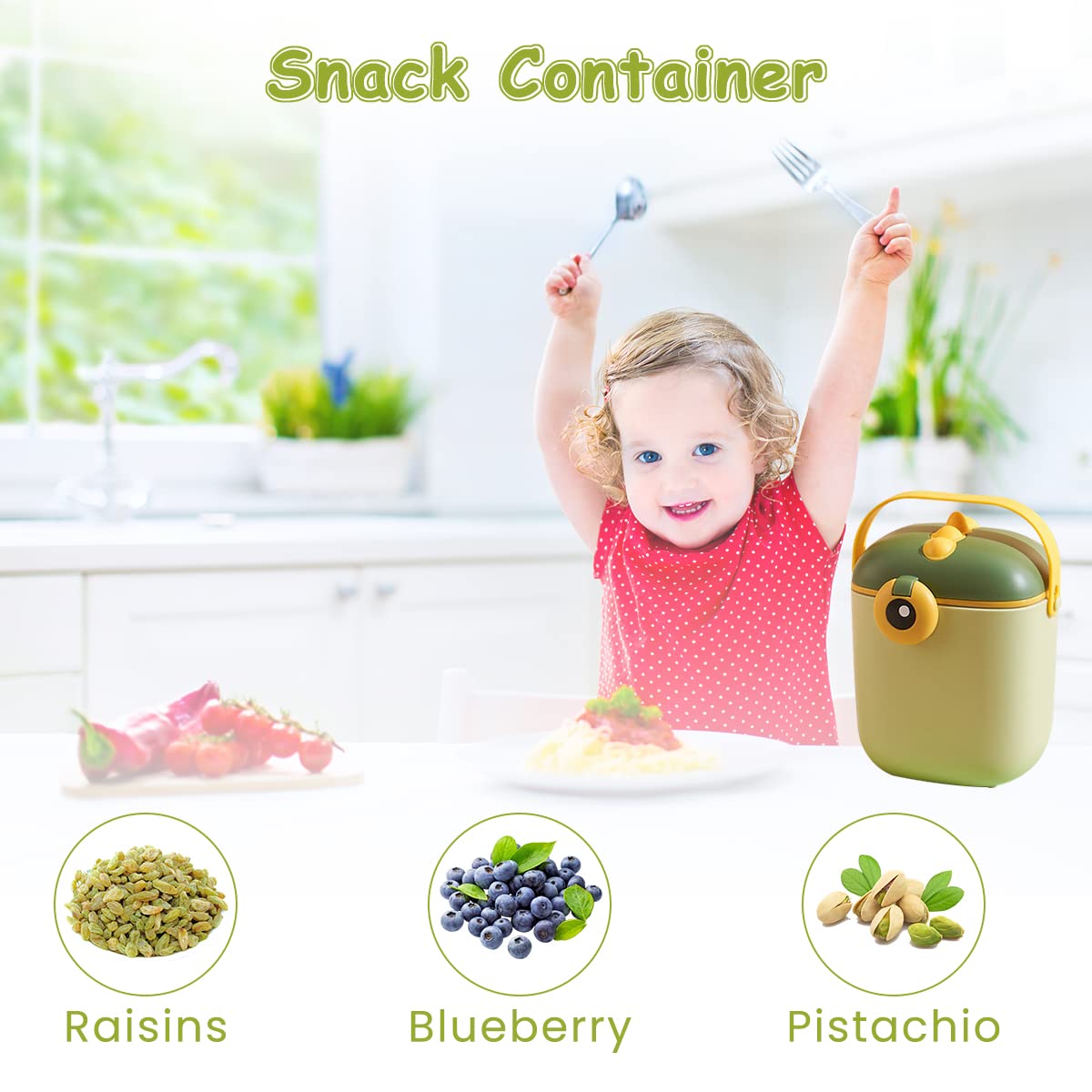 SNOWIE SOFT Baby Formula Dispenser for Travel with 550ml Double Lid Seal & Scoop | BPA Free PP Container