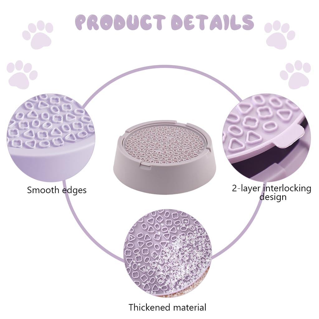 Qpets Dog Slow Feeder for Wet and Dry Food featuring Double Layer Design BPA Free Plastic 22.5x21x6.5cm