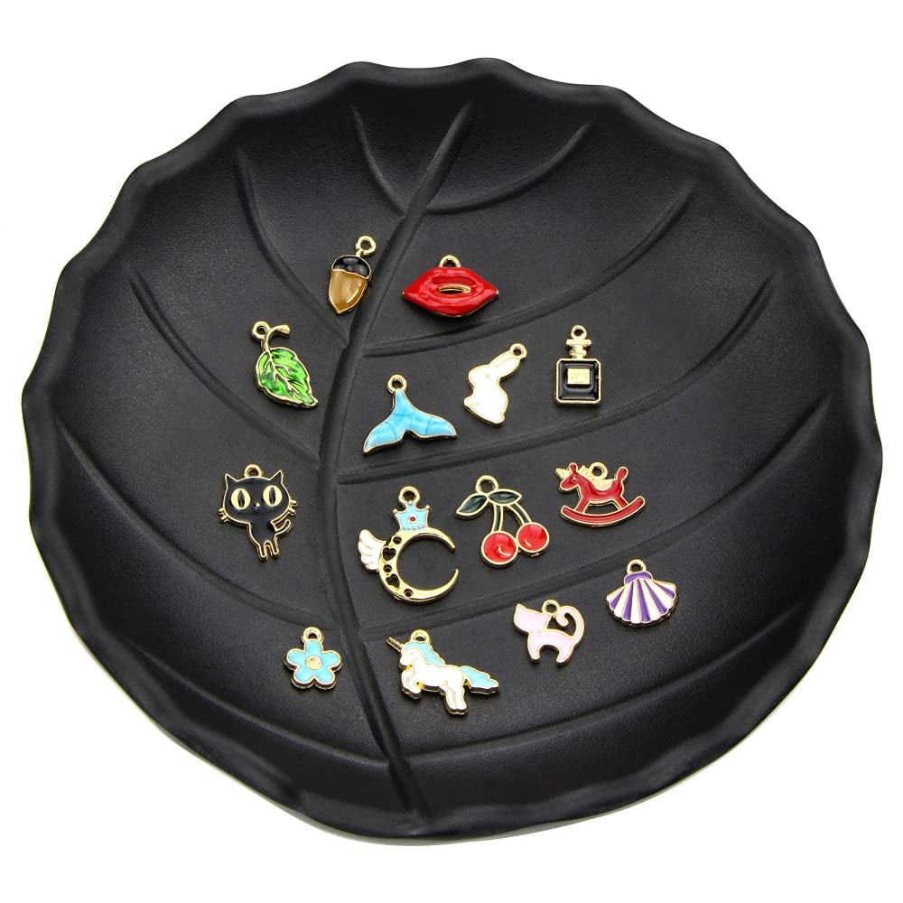 PALAY Charms for Bracelet Making 60 Pcs Gold Plated Enamel Animal and Fruit Set | DIY Jewelry Crafting