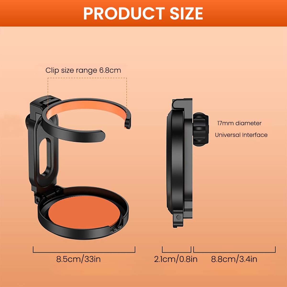 STHIRA Car Cup Holder for Air Vent with Folding Detachable Design and Anti Skid EVA Liner | 2 Pcs ABS Bottle Holder