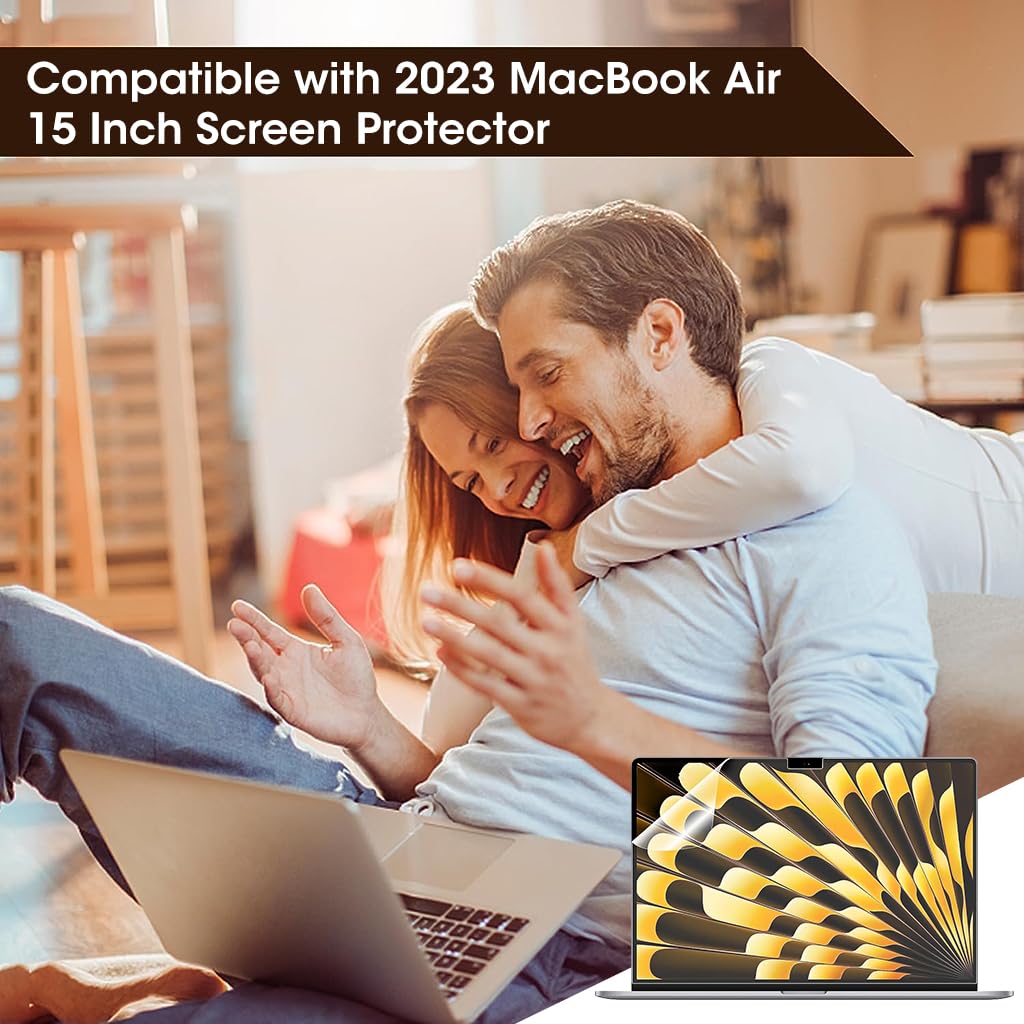 ZORBES Screen Protector for 2023 MacBook Air 15 Inch with PET HD Anti Glare Eye Protection