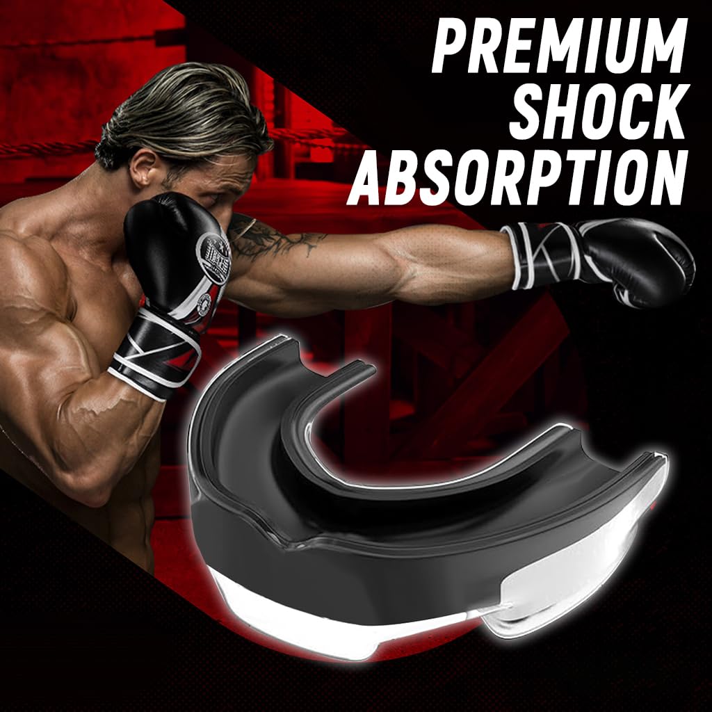 Proberos Boxing Mouthguard for Contact Sports with Ergonomic Shock-Absorbing EVA Fit|Adults & Teens