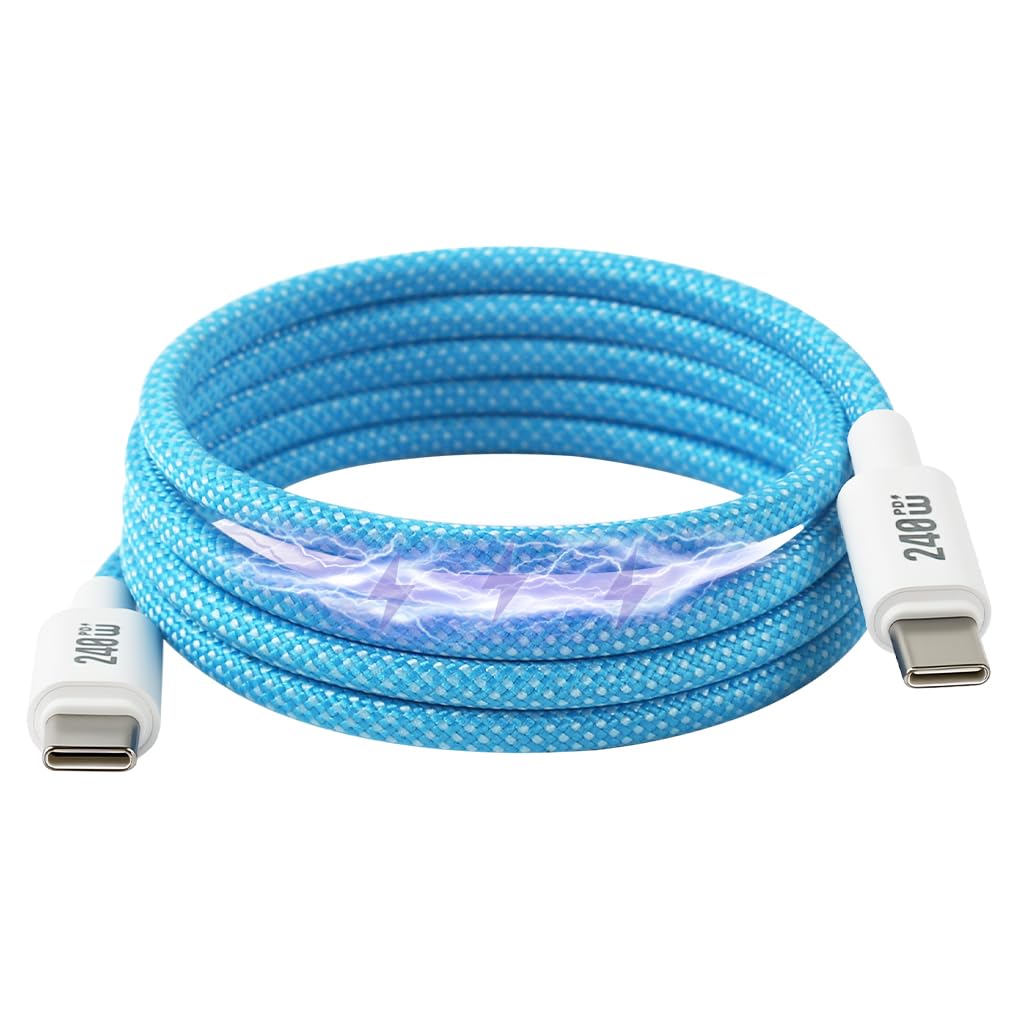 Verilux Type C to Type C Cable for Fast Charging with 100W PD and 6.6ft Silicone Design