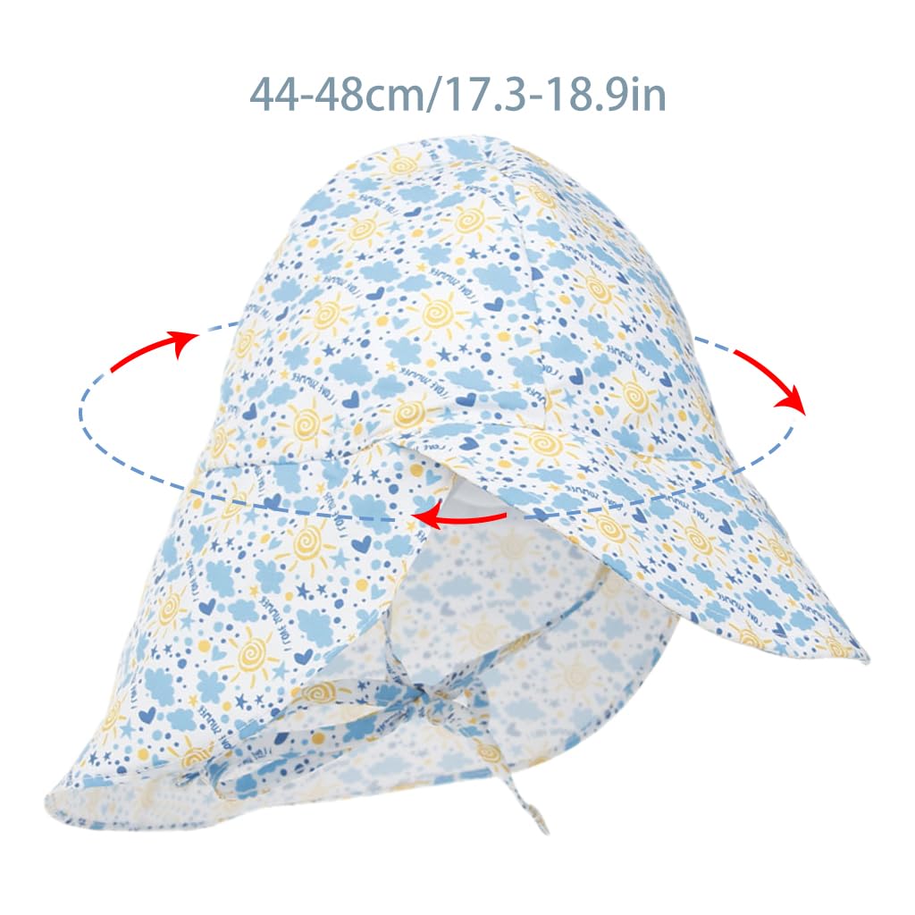 SNOWIE SOFT Baby Sun Hat with UPF 50+ Neck Flap and Adjustable Chin Strap | 6–36 Months