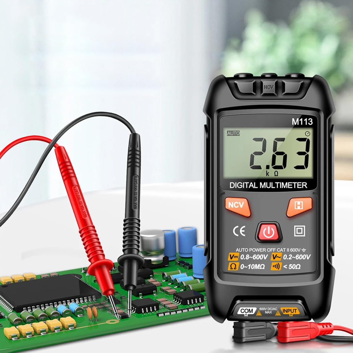 Serplex Soldering Iron Set for Electronics with 60W LCD Control and ON OFF Switch | Includes Multimeter