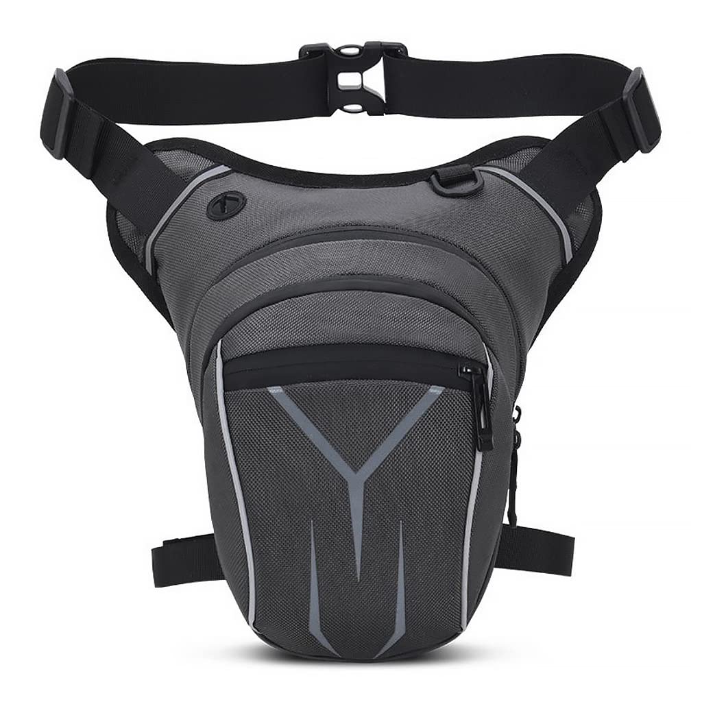 GUSTAVE Thigh Bag for Bikers with Quick Release Buckle and 10×16×20cm Multi Pockets | Waterproof Oxford for Outdoor Riding