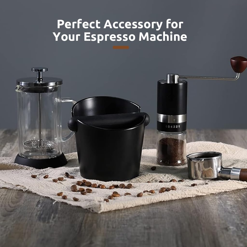 Supvox Espresso Knock Box for Coffee Grounds with Convenient Knocking Bar | 2PCS Set
