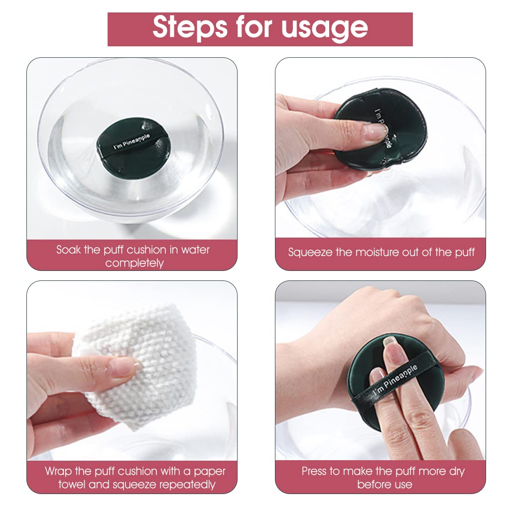 MAYCREATE Makeup Sponge Set for Foundation and Concealer featuring Wet & Dry Dual Use | 7pcs Non‑Latex Pink Blender Puffs