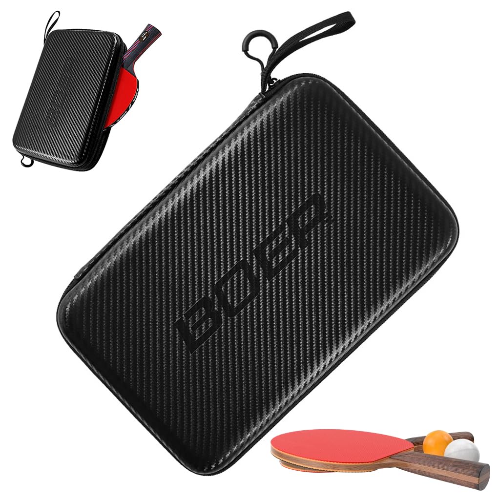 Proberos Table Tennis Paddle Case for Travel with Mesh Pocket and Hand Strap 29x19.5x5cm