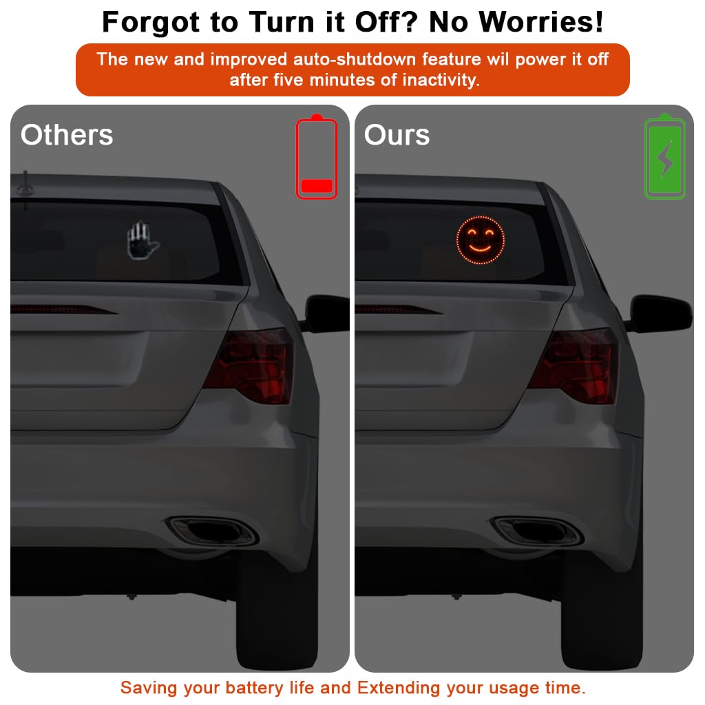 STHIRA Car Rear Windshield LED Light with Remote for Fun Displays and Dual Power | 8 Patterns