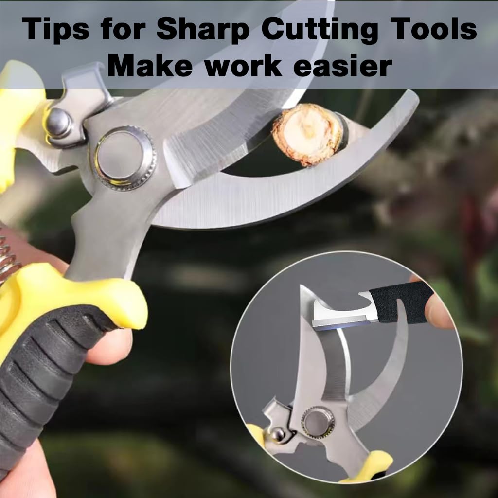 HASTHIP Diamond Sharpening File for Scissors and Garden Tools featuring Anti Slip Handle | 3PCS 5 in Steel Design