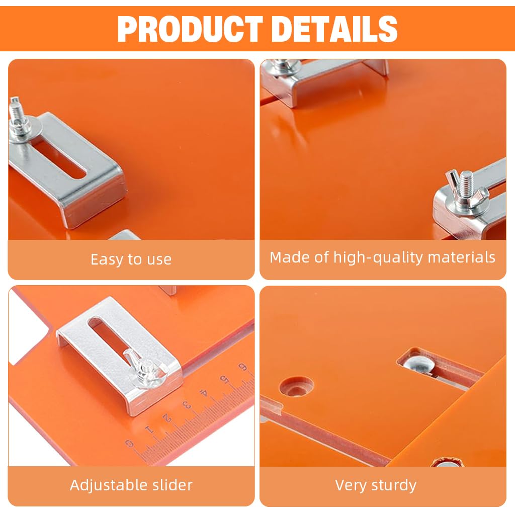 Serplex Circular Saw Guide Rail Bottom Plate 28x20cm 3pcs with Etched Scale Base for Woodworking