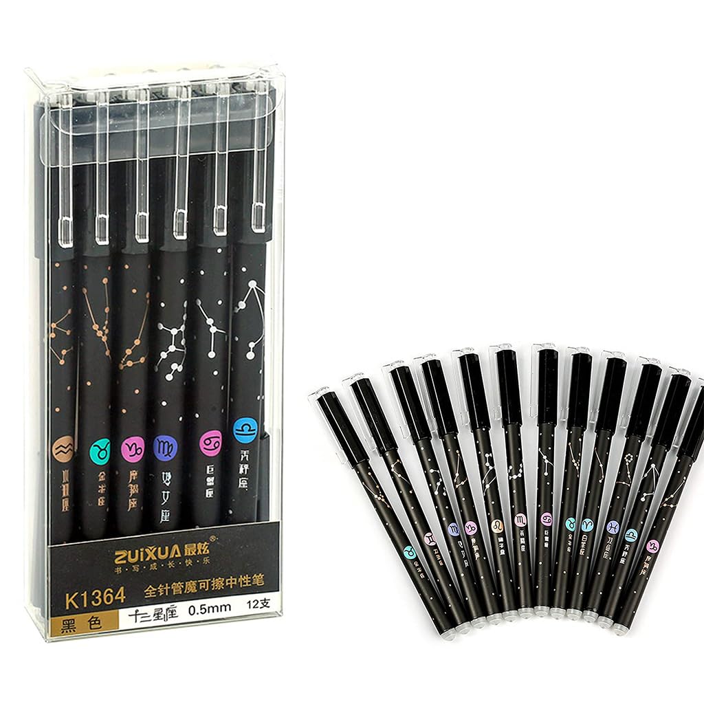 ZIBUYU® Gel Ink Pens 12PCS Erasable, with Eraser