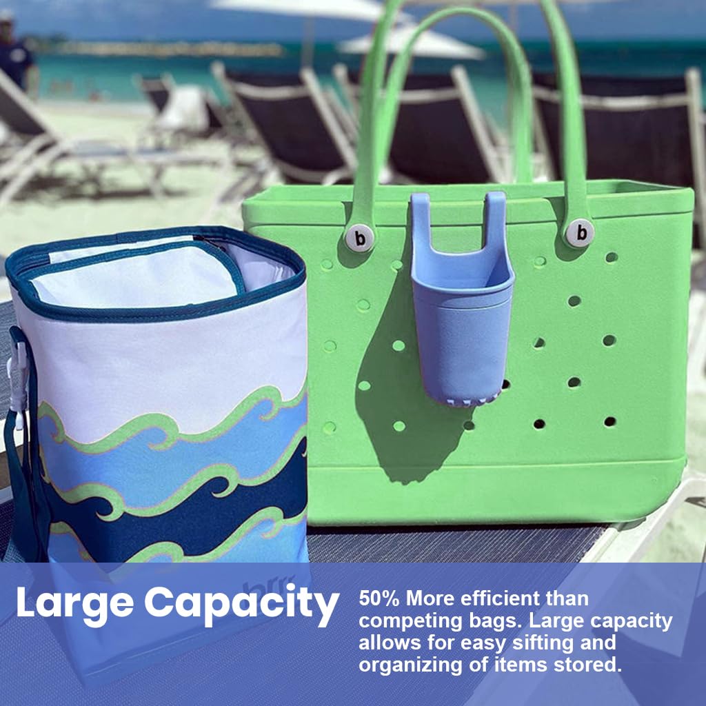 PALAY® Shower Caddy Bag for Bathroom EVA Beach Caddy Bag Mesh Hole Waterproof Beach Handbag Storage Caddy Bag with Handle Shower Toiletry Bag Shower Caddy Basket Beach Hand Bag, 38x30x13cm