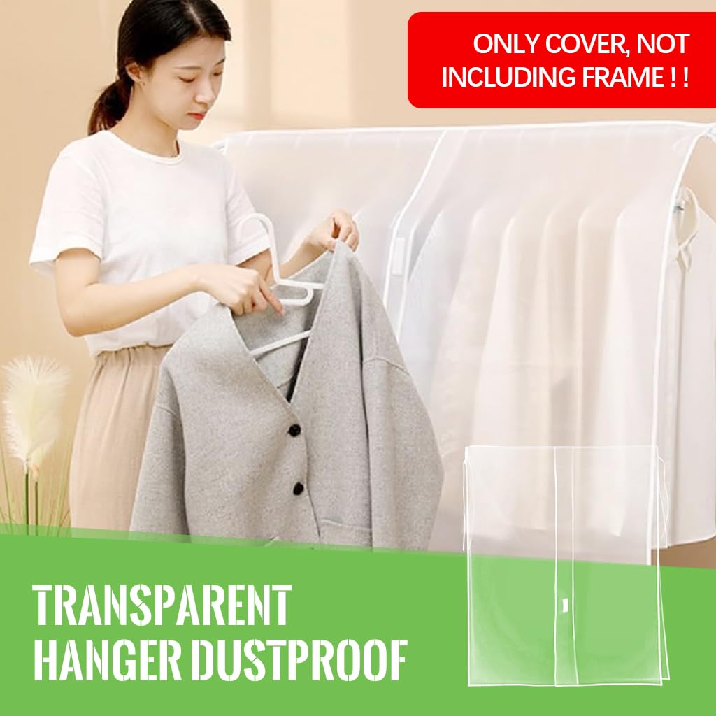 HASTHIP Clothes Rack Cover for Dustproof Organization with 2 Piece Design and PEVA 150x120cm