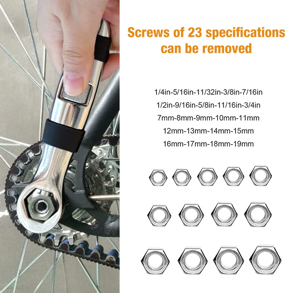 STHIRA Adjustable Spanner for Bike and Car Repair with Dual Head 7–19mm | Cr-V Steel Tool