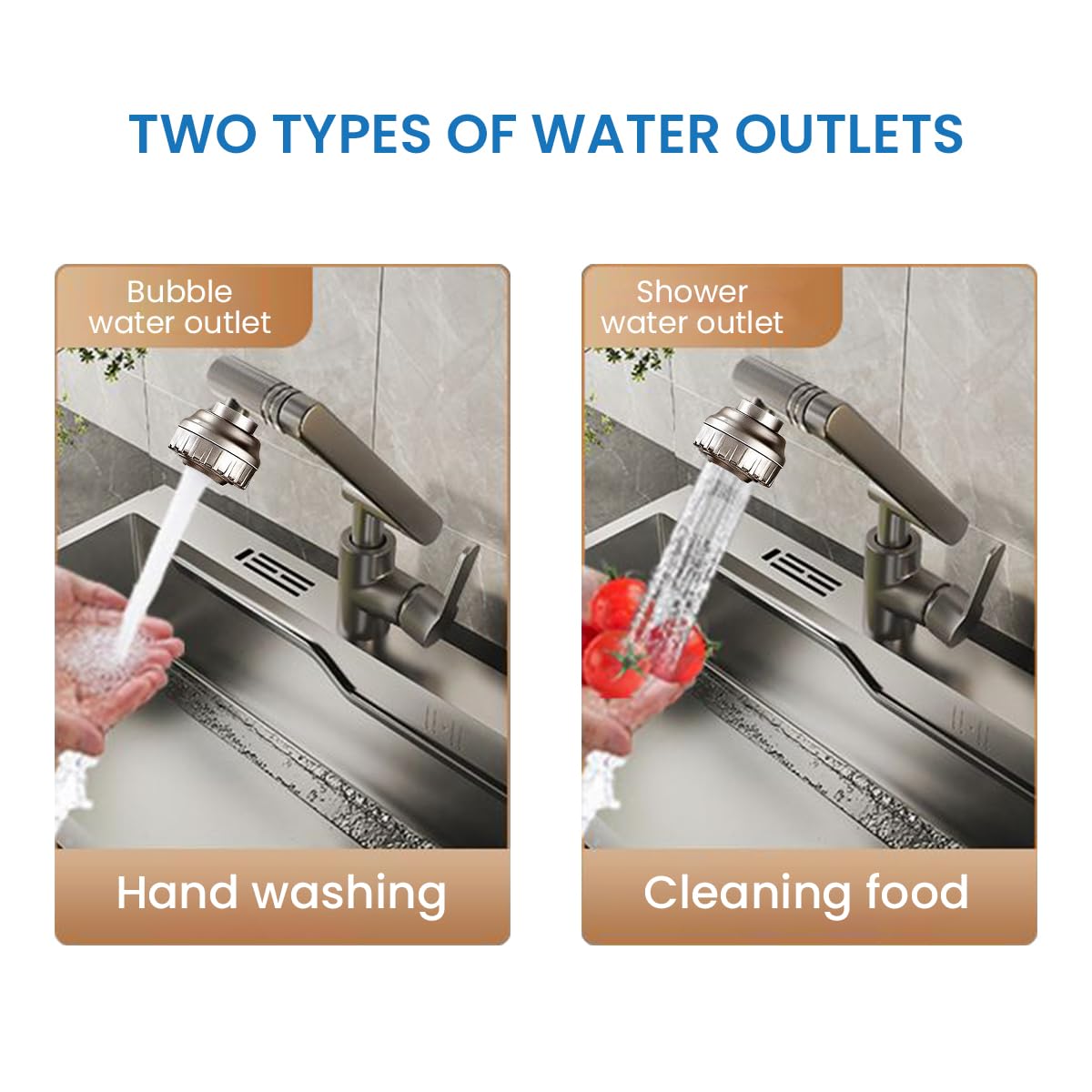 Serplex Single Handle Kitchen Faucet Extender for Sinks with 1080° Swivel and 2 Spray Modes | Easy Installation and Modern Design