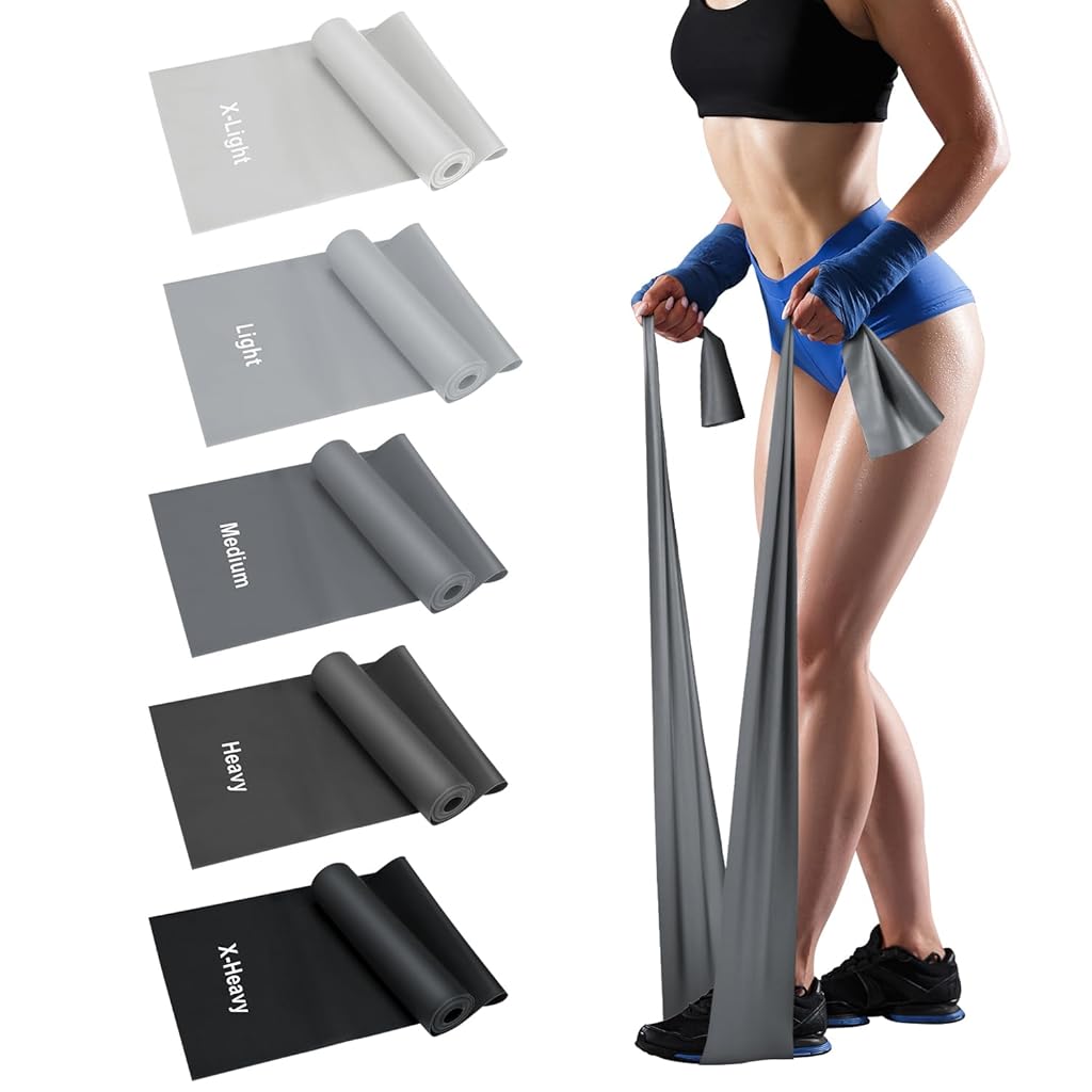 Proberos® 5Pcs Resistance Band Set for Working Out, Theraband 5/10/15/20/25 lbs, Fitness Bands for Beginners & Advanced Training,  Workout Resistant Bands for Warm Up, Yoga, Pilates
