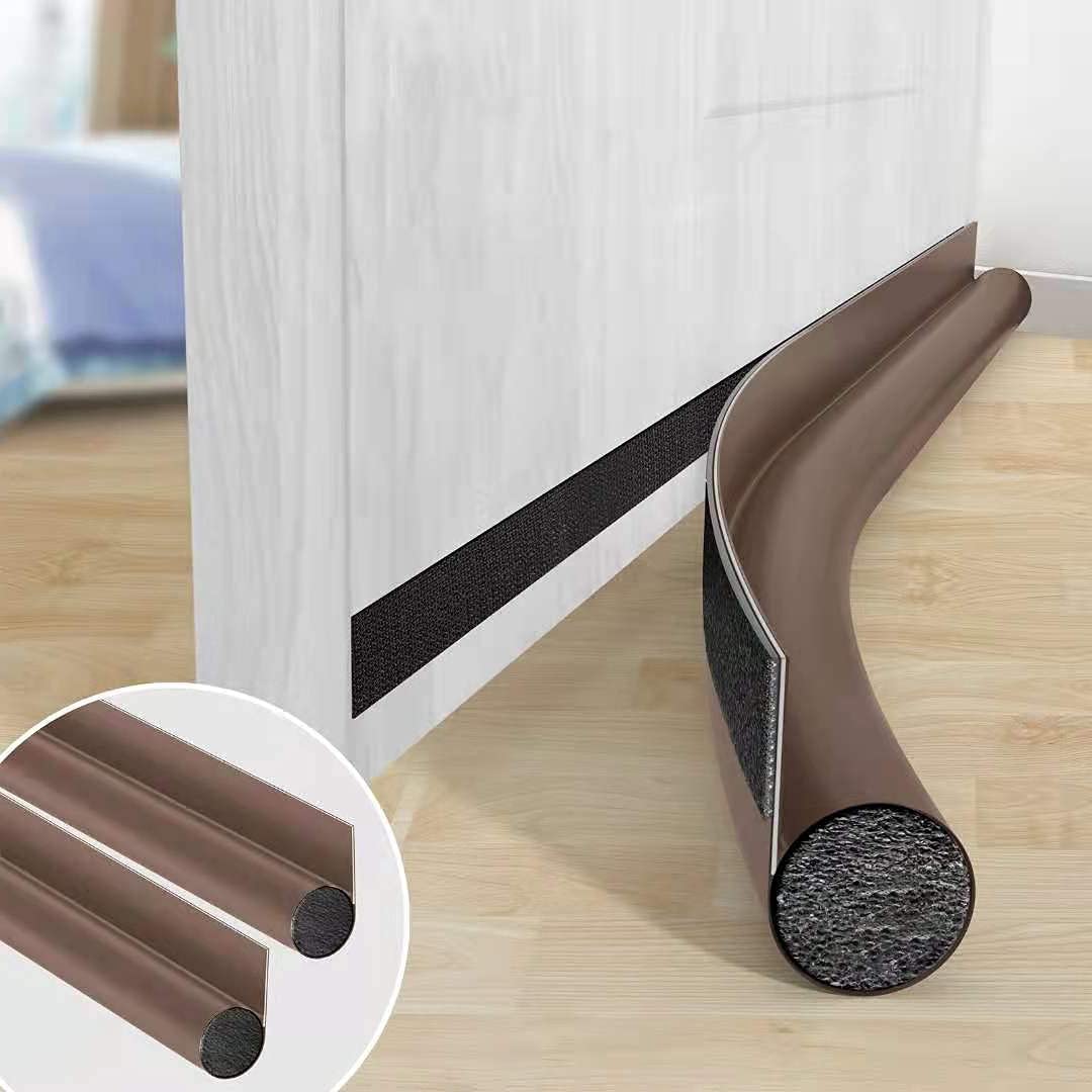 ELEPHANTBOAT Door Bottom Sealing Strip for Interior and Exterior Doors with Self Adhesive 37.4 in Length | Brown 2 Pack Draft Stopper