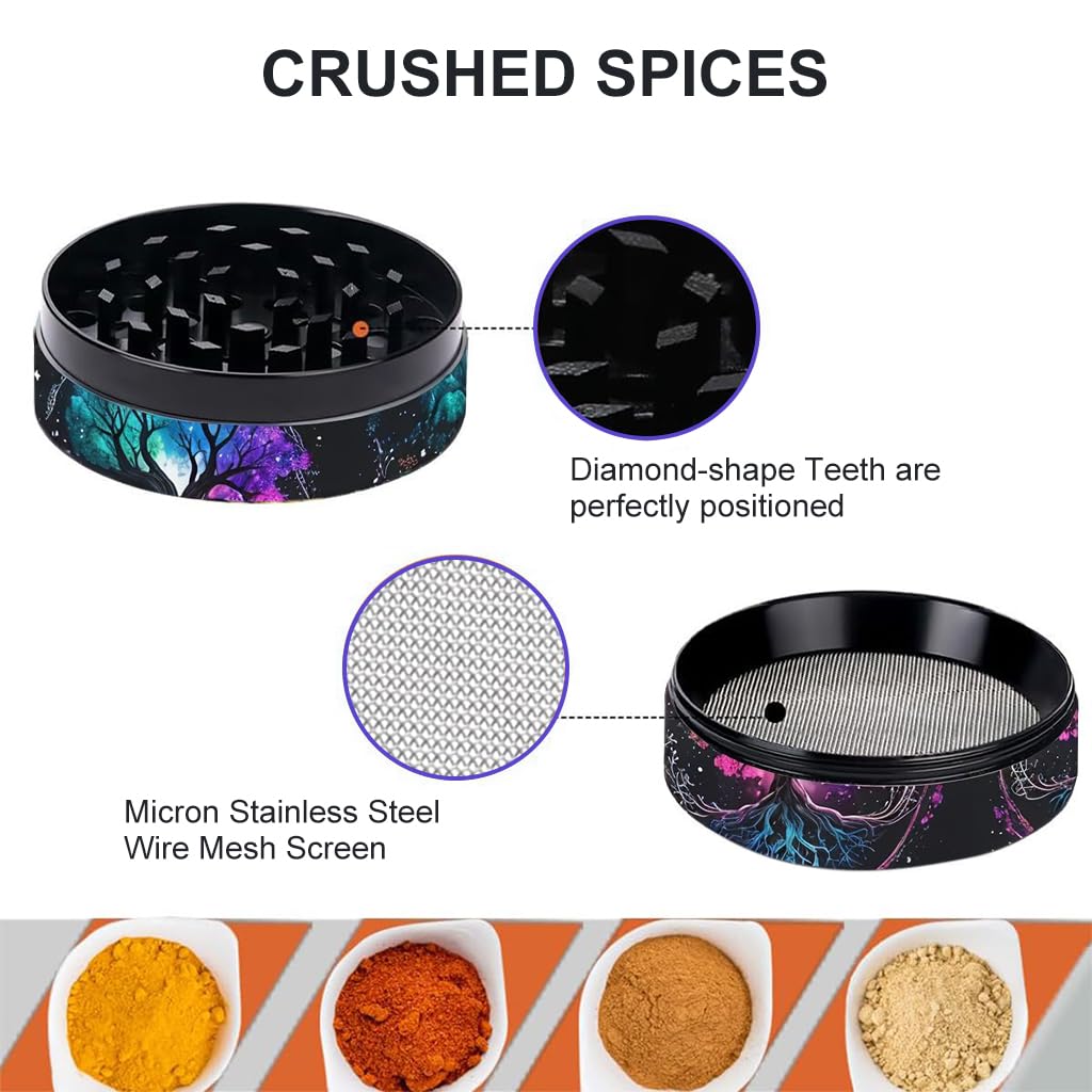 ZIBUYU Kitchen Storage Box Set for Snacks with 8 Compartments and Ergonomic Grinder | Food Grade PP for Teens and Adults