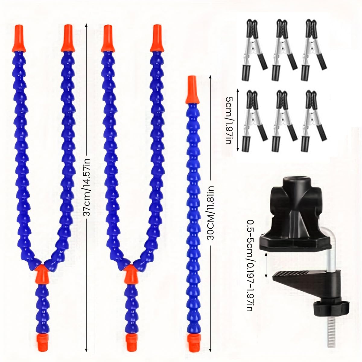 Serplex Soldering Station with 5 Flexible Arms and Insulated Alligator Clips for PCB Work | Adjustable Helping Hands Tool