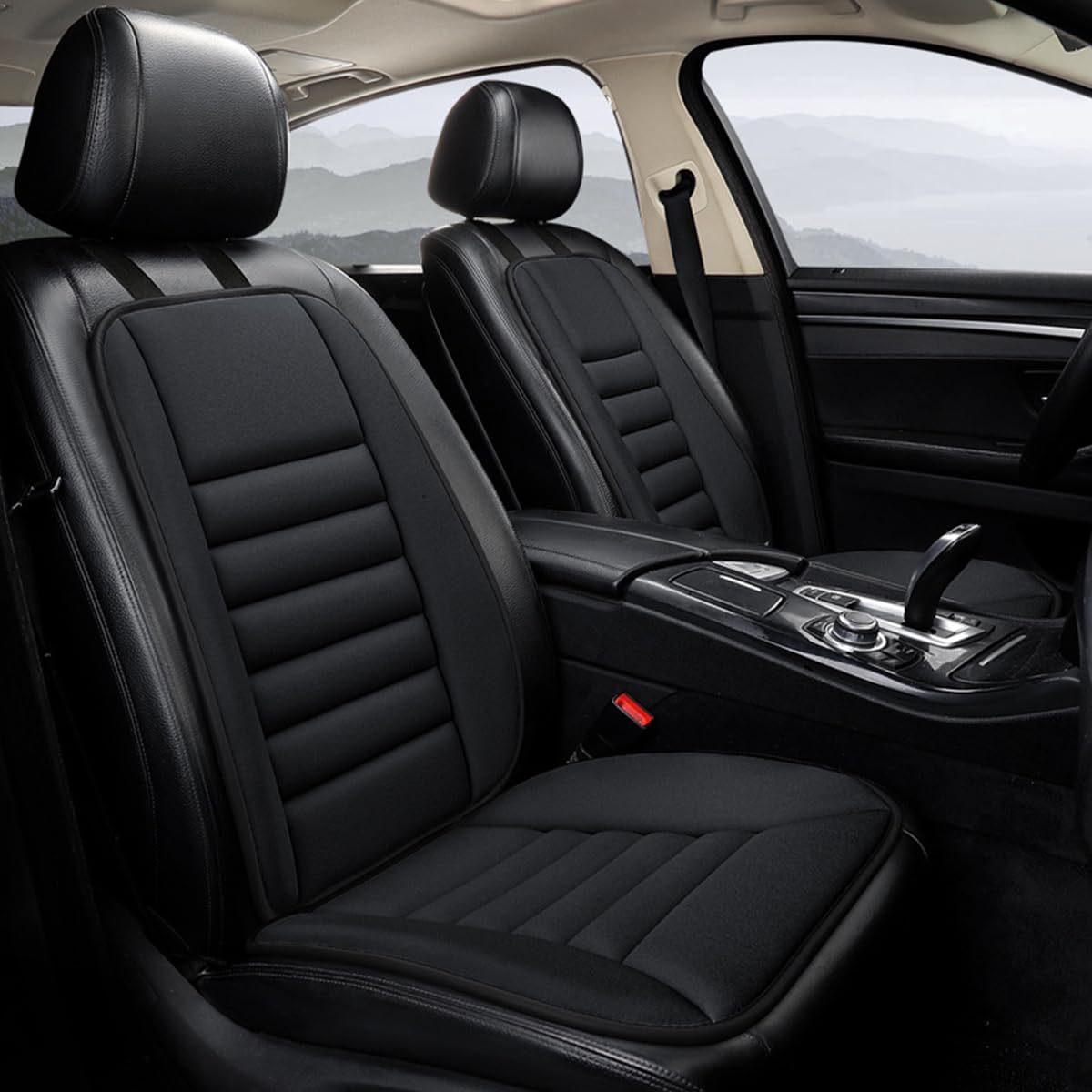 STHIRA Car Seat Cushion for Driver Comfort with 3D Ergonomic Contour and Anti Slip Backing | Black Memory Foam Pad