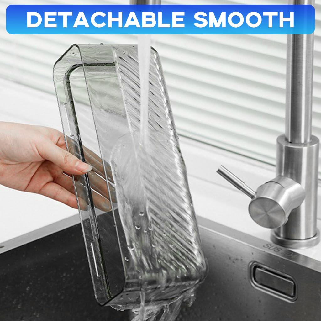 Qpets Wall Fish Tank for Home and Office Decor with Self Adhesive Mount | Transparent Plastic Organizer