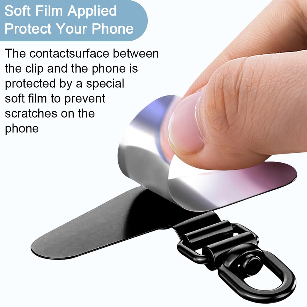 ZORBES Phone Tether Tabs 4Pcs for Universal 1.7in Cases with 360° Swivel Buckle | 0.3mm Stainless Steel