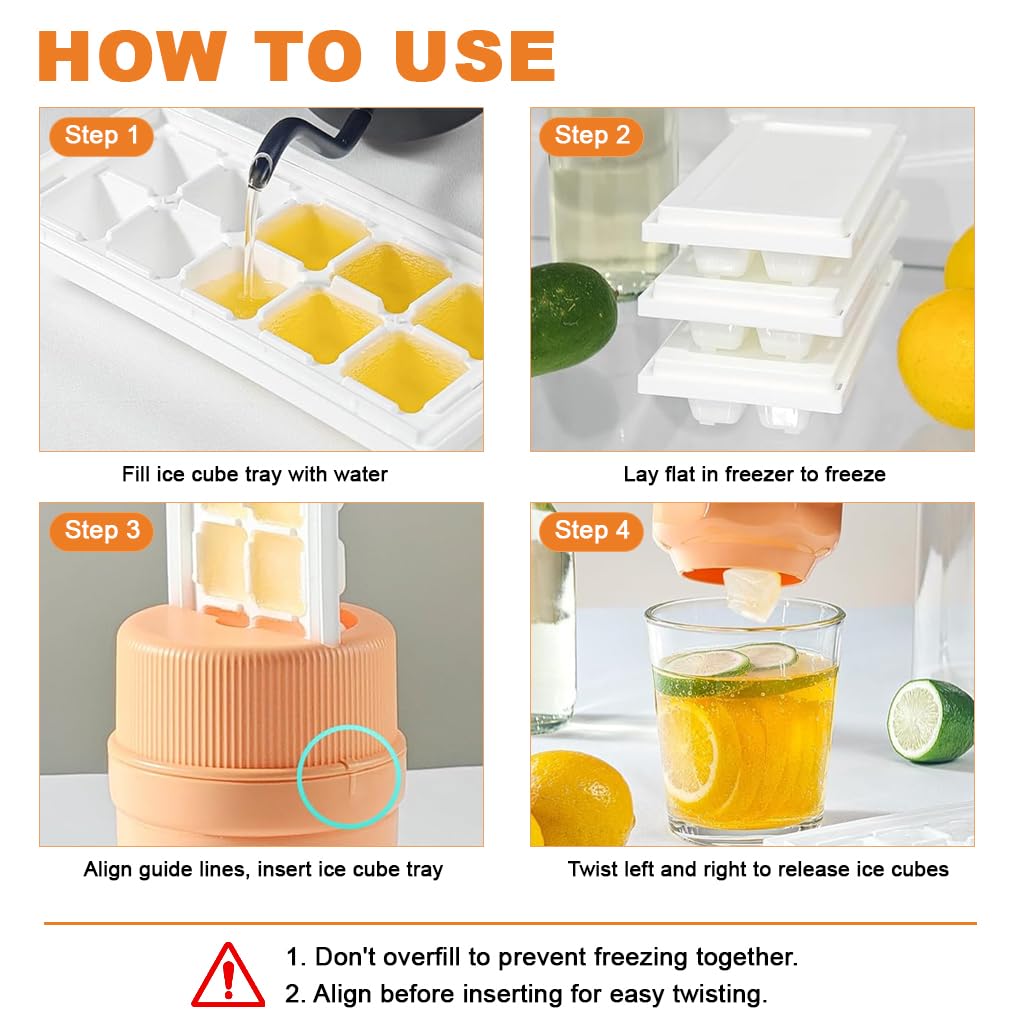 Supvox Ice Cube Tray for Cups and Mugs with 3 No Lid 10 Grid Plates | Food Grade Silicone