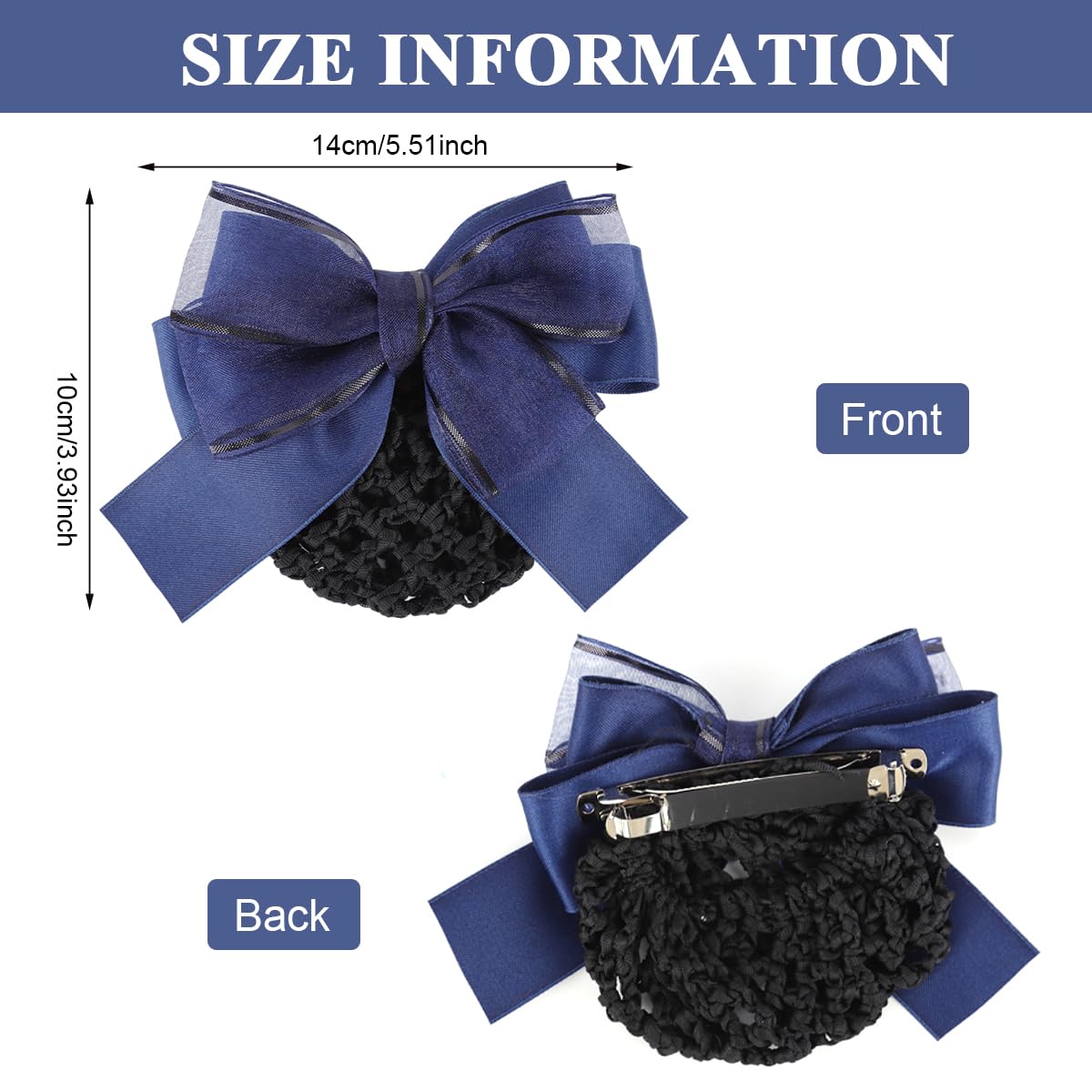 MAYCREATE Hair Buns Clip for Neat Bun Styling with Bow Net Design | Easy Everyday Use