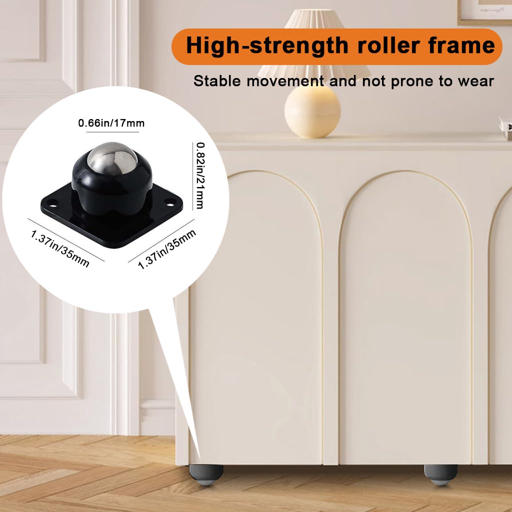 HASTHIP Caster Wheels for Furniture and DIY Projects featuring 360° Swivel Design | 4pcs 400kg Capacity