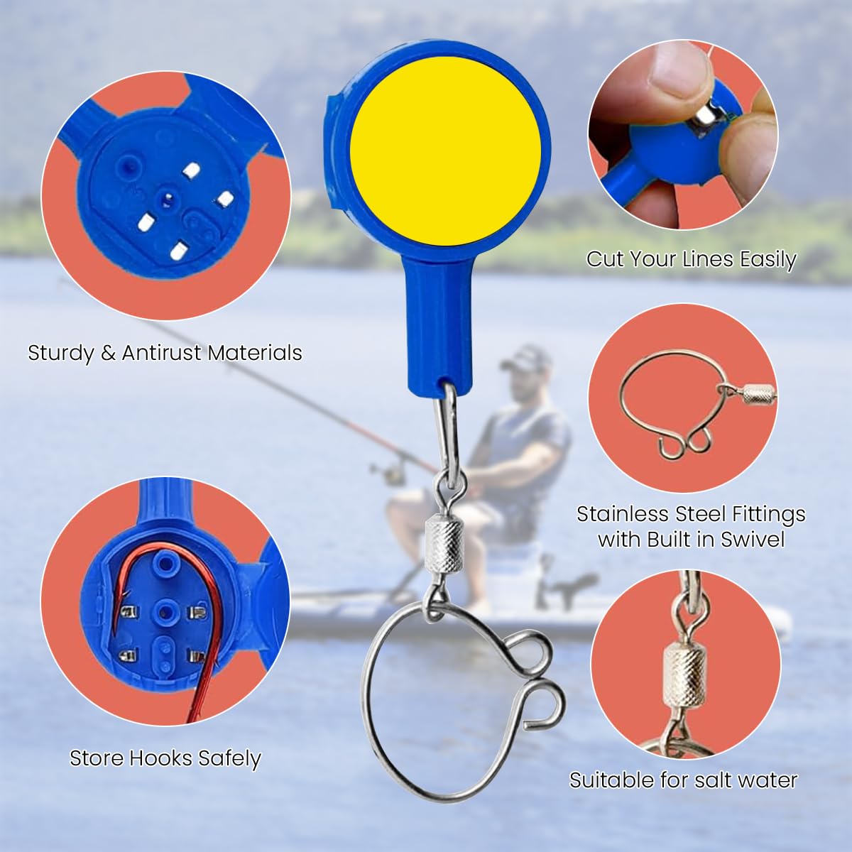 Proberos Fishing Knot Tying Tool for Easy Line Knots with Metal and Plastic Build | Compact Design for Beginner Anglers