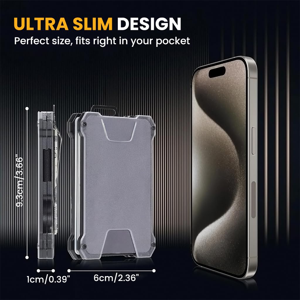 OFIFO Metal ID Card Holder for Office and School with Secure Clip & Aluminum Alloy Design