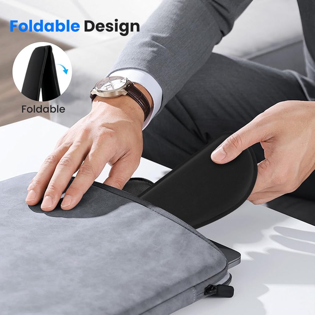 ZORBES Desk Armrest Pad for Typing with Folding Memory Foam Support | Non‑Slip Base for Office and Home