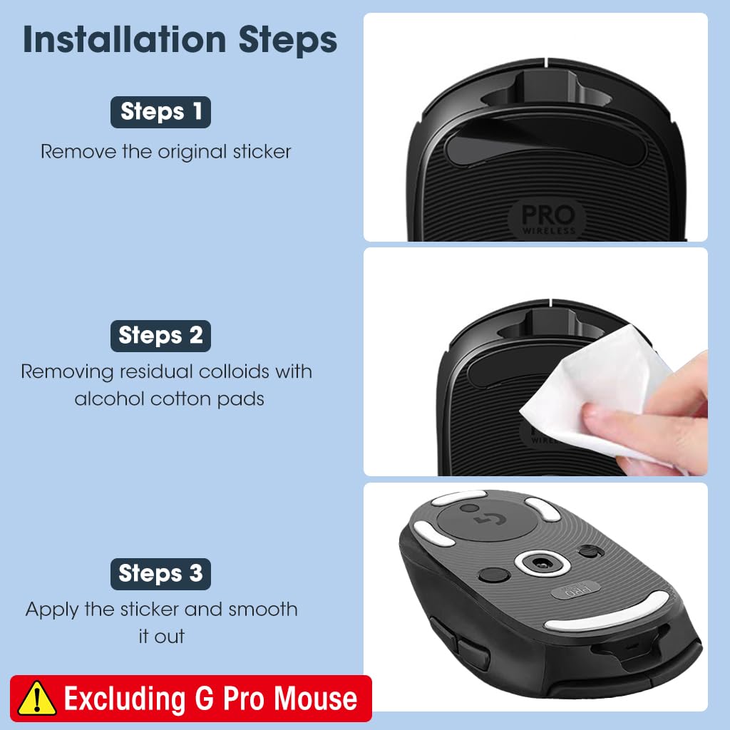 Zeitel Mouse Feet Skates for Logitech G Pro Superlight featuring 0.7mm PTFE curved edges | smooth glide replacement