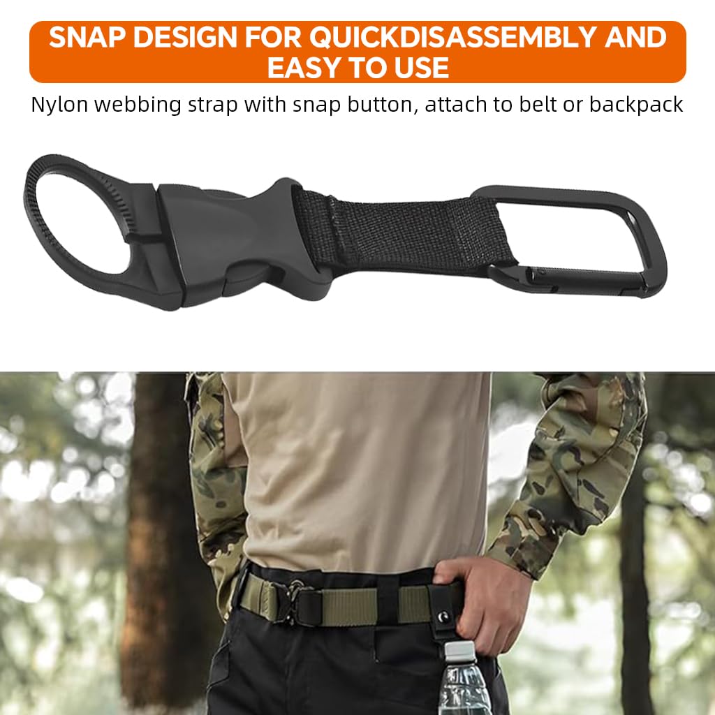 Proberos Water Bottle Grip for Hiking and Travel with Screw Lock Carabiner | 1680D Nylon
