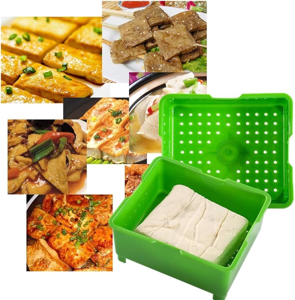 HASTHIP® Tofu Press Drainer Water Remover Food Grade Making Tools Homemade Quick Excessive Removal Easy for Within 4.5x3.78x1.77 inch Dish Washer Safe 2PCS