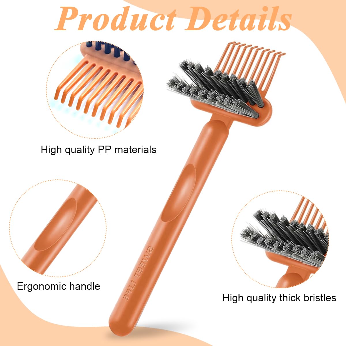 MAYCREATE® Hair Brush Cleaner 2-in-1 Hair Brush Cleaner Tool Hair Detangling Comb Cleaning Brush Tangled Hair Remover Tool Rake for Removing Hair Dust, Home or Salon Use