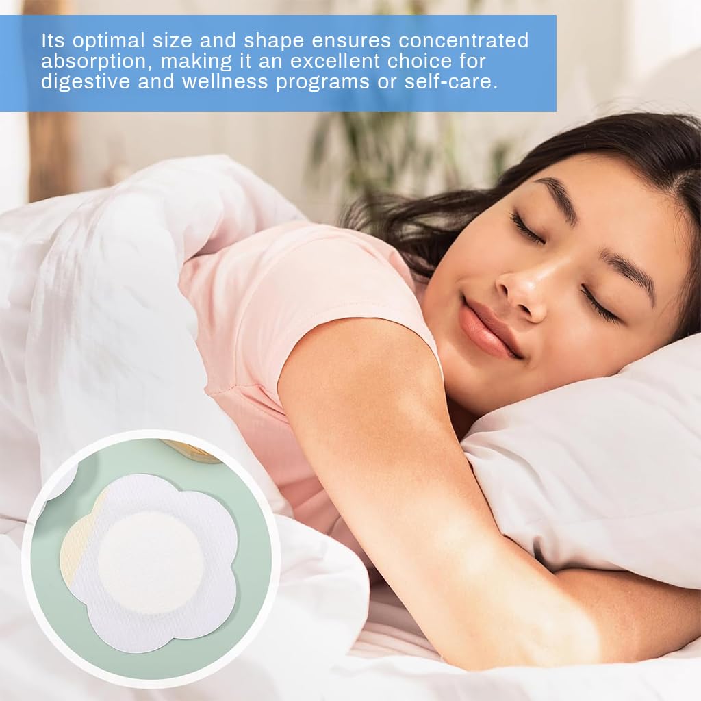 HANNEA Castor Oil Pack Wraps for Belly Button with Self-Adhesive Pads 30PCS | Organic Cotton