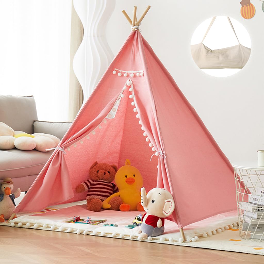 PATPAT® Foldable Tent House for Kids Tent House for Girls with Storage Bag, Teepee Tent House for Girls Boys, Play House for Kids Ideal Gift, Doll House for Girls Baby Tent House (Star Print)