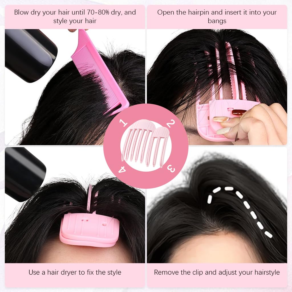 MAYCREATE Hair Volume Clips for Fluffy Bangs with Serrated Design | 2Pcs Heatless Root Lifting Tool