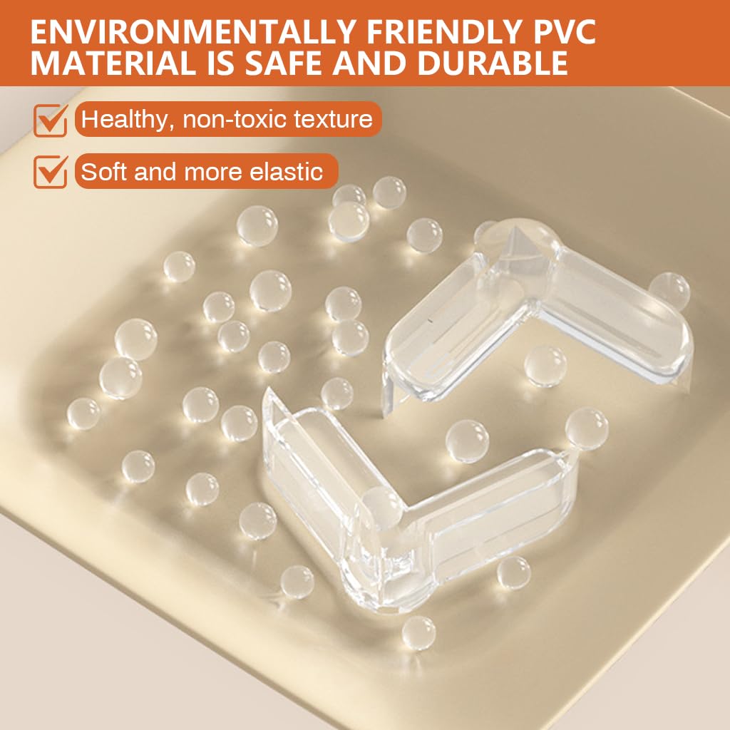 SNOWIE SOFT Corner Protector for Baby Safety with Self-Adhesive L Shape Clear PVC | 12Pcs