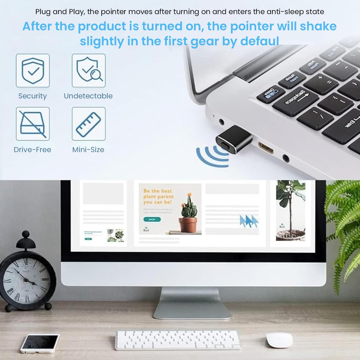 Type C Mouse Jiggler with 3 Modes for Telecommuting | Verilux – Eleboat