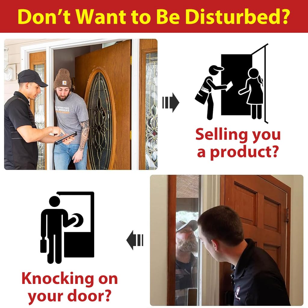 OFIFO No Soliciting Thank You Sign for Office with Self Adhesive Backing 20.5x6cm | Black Acrylic